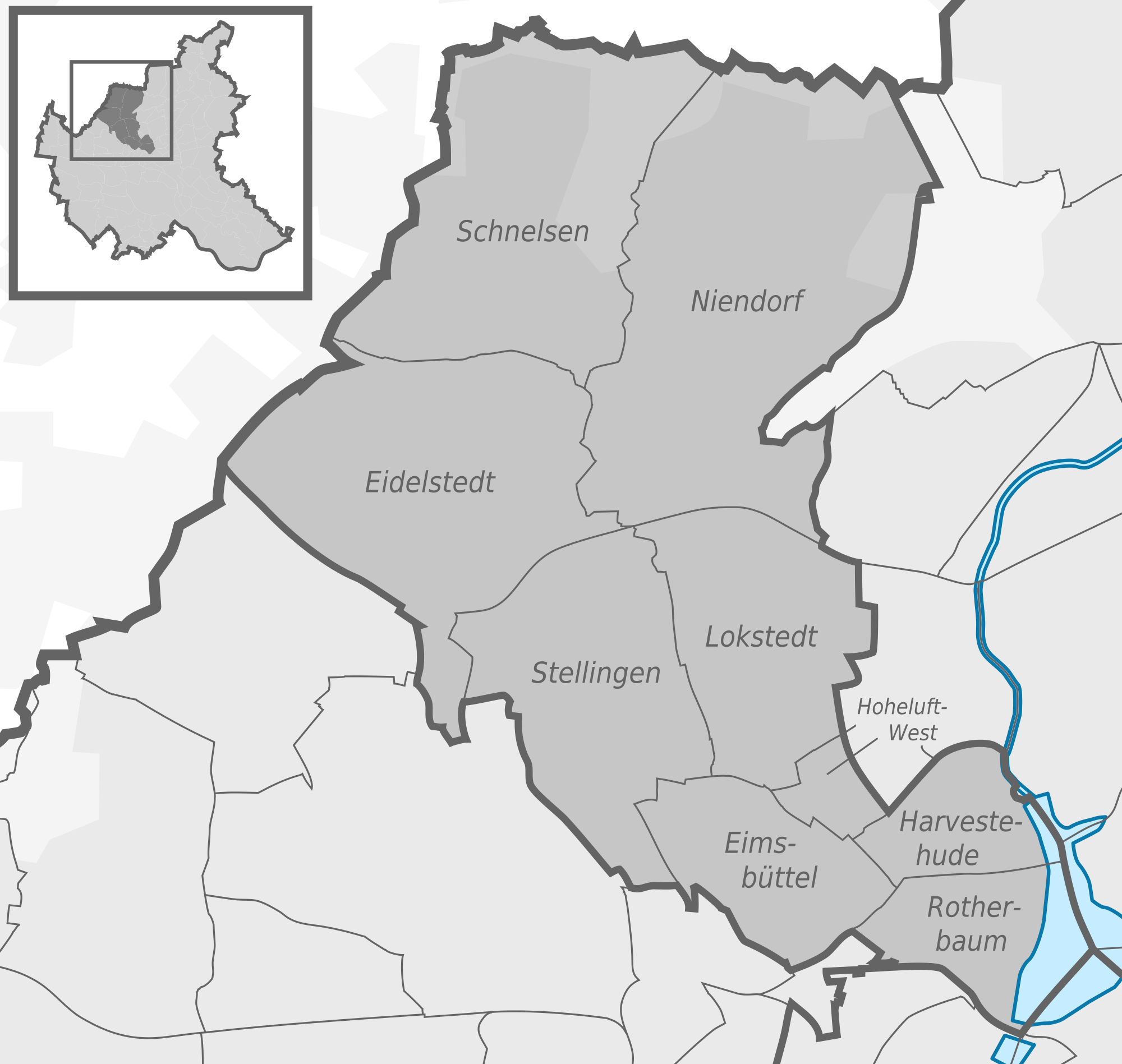 Bezirk Eimsbüttel Subdivisions